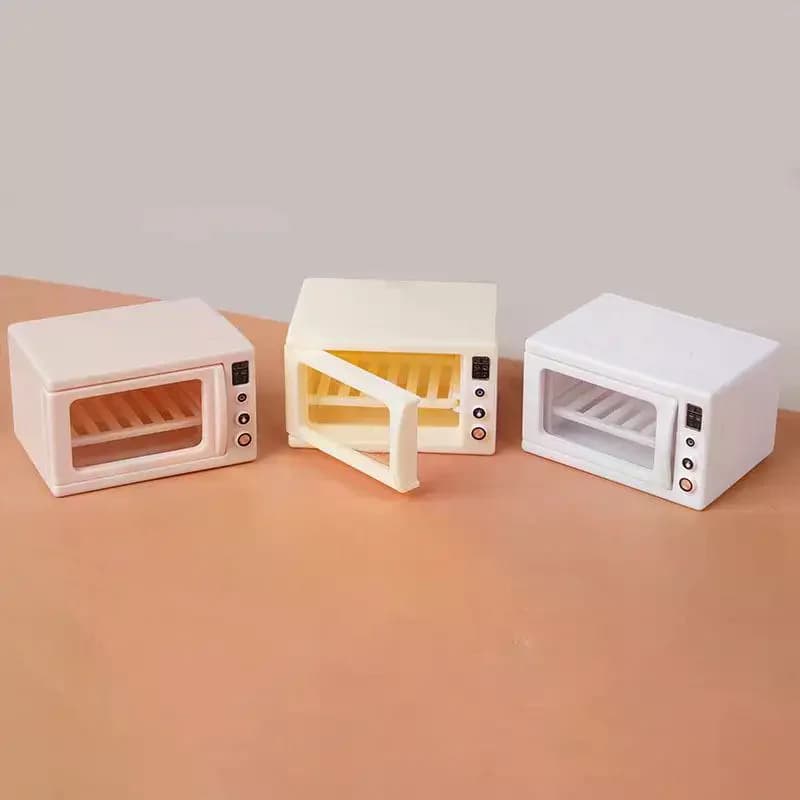 Miniature models for Doll House 1/12: Air Fryer, Beverage Distributor, Oven, Cooking And Vegetables