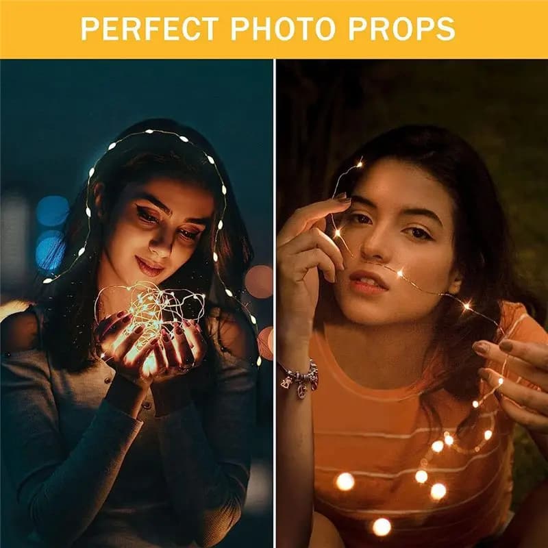 【Disponibile a caldo】 Lucine a LED Luci a corda Confezione da 12 lucine a batteria Filo d'argento 20 LED per camera da letto