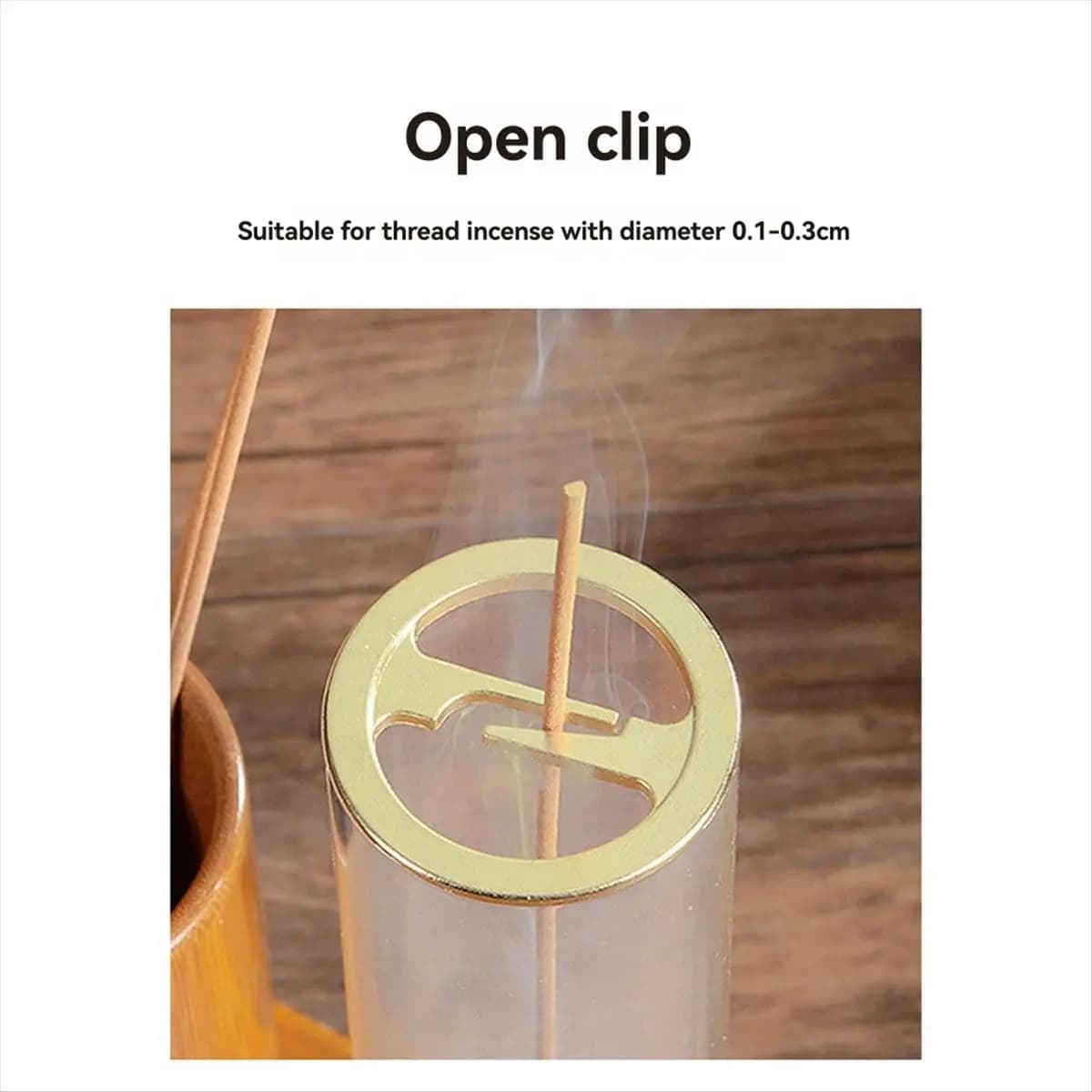 N14R Top Incense Holder for Sticks Anti-Ash Flying Incense Burne with Glass Ash Catcher and Bamboo Incense Sticks Organizer