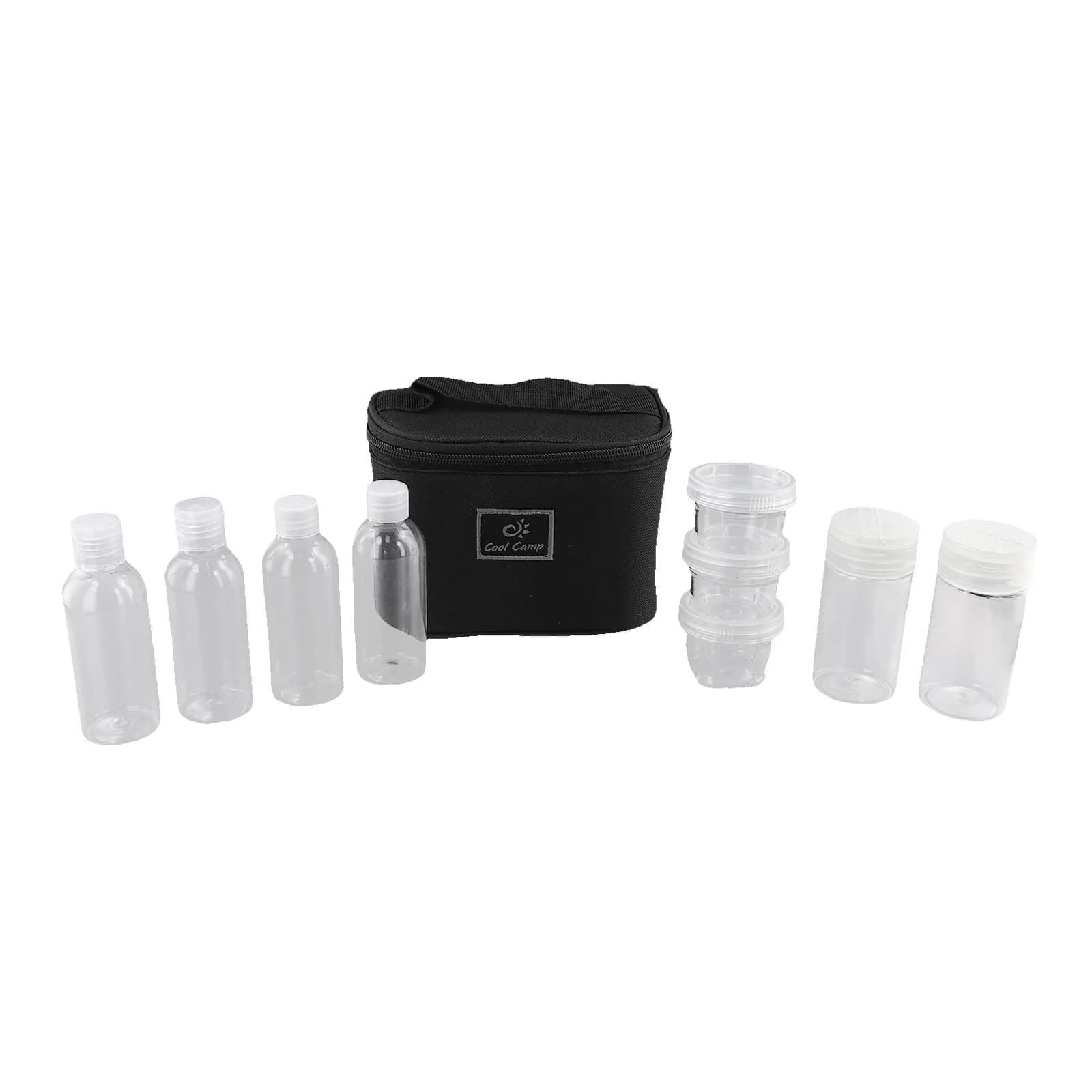 Set di condimenti da campeggio, kit di spezie da campeggio, bottiglie in materiale PET per cucina all'aperto, bottiglie trasparenti per spezie per picnic e barbecue