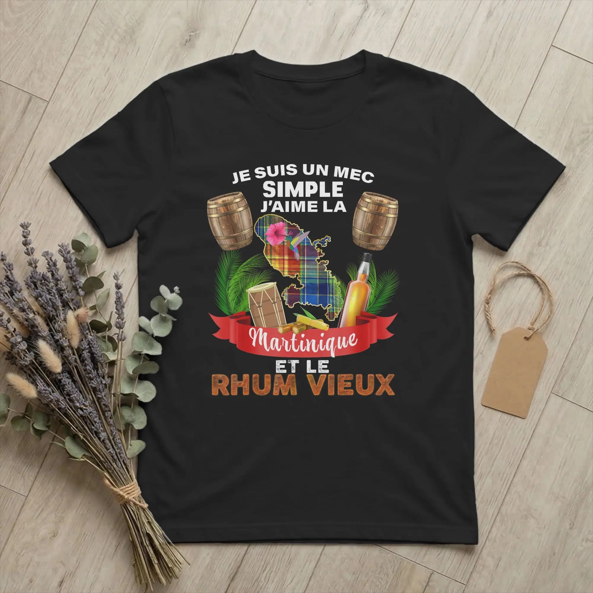 Men Simple Rum Martinique 972 Island T Shirt French Cotton Clothes Novelty Short Sleeve Round Neck Tees Printing T-Shirt