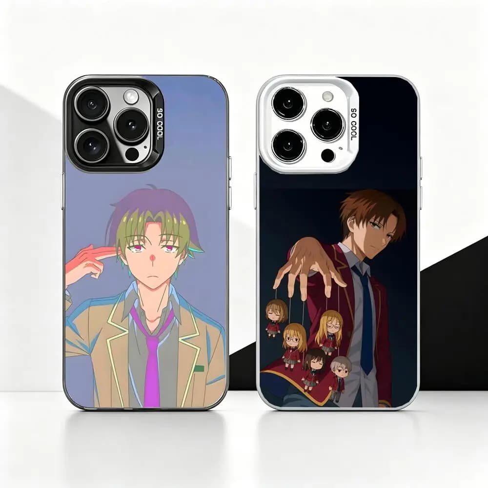 Anime C-Classroom of the E-Elite Phone Case For IPhone 17 16 15 14 13 Pro Max Air Matte Laser Metallic Aurora Luxury Matte Cover