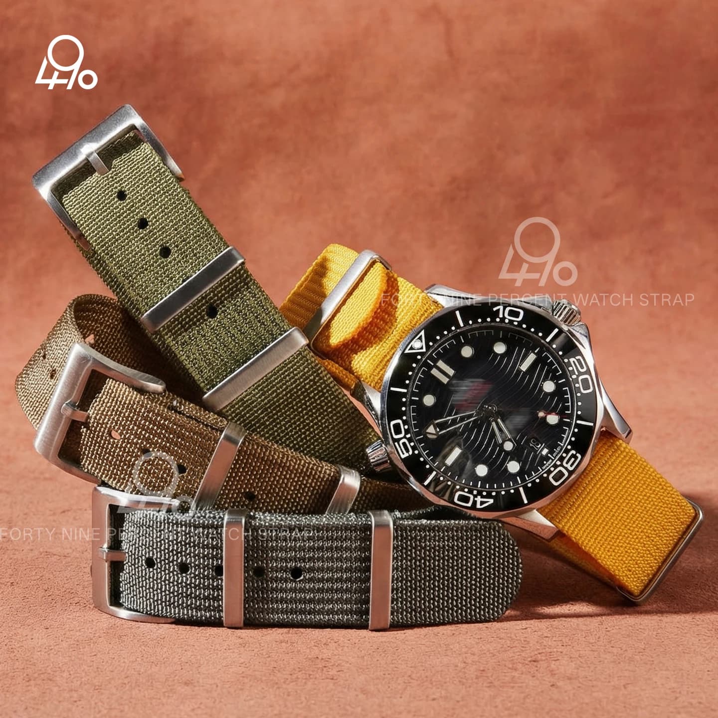 High Quality Fabric Watchband 18/19/20mm Woven Nylon Watch Strap 21/22/24mm One piece Weave Watch Band for Omega Seiko