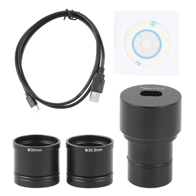 Microscopio biologico binoculare trinoculare da 2 MP 5 MP Oculare elettronico Supporto da 23,2 mm Videoregistratore per fotocamera digitale USB per PC