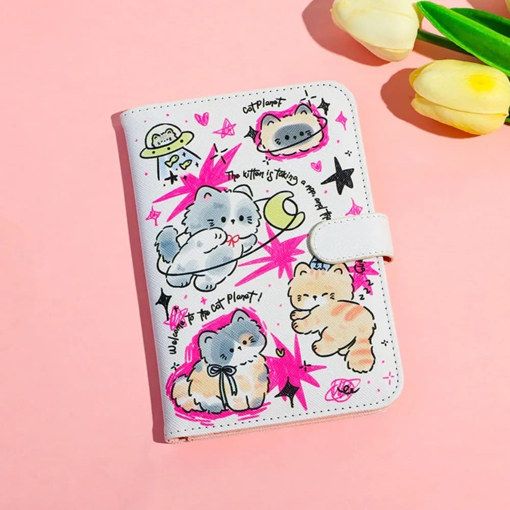 Lovely Cartoon Passport Holder Waterproof Light-weight Passport Cover Multi-function Pu Leather Ticket Clamp Travel