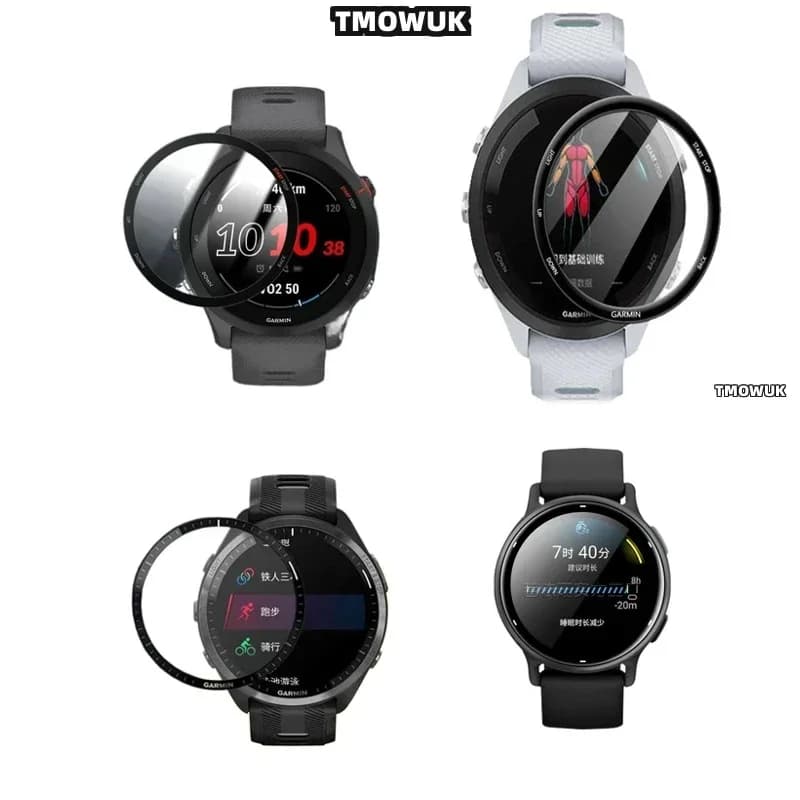 Pellicola Protettiva per Schermo Garmin Forerunner 158 165 245 255 255s 265 265s, Copertura Completa 3D Flessibile