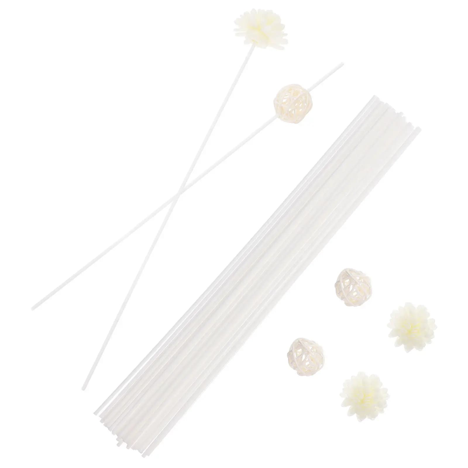 Set di 1 Diffusore Floreale con Bastoncini in Legno e Rattan, Aromaterapia Senza Fiamma per Bottiglie di Fragranze, Camera da Letto e Soggiorno