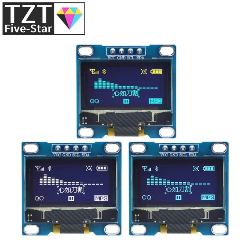 Modulo display bianco seriale OLED 4PIN 7PIN IIC da 0,96 pollici 128X64 I2C SSD1306 12864 Scheda schermo LCD per Arduino