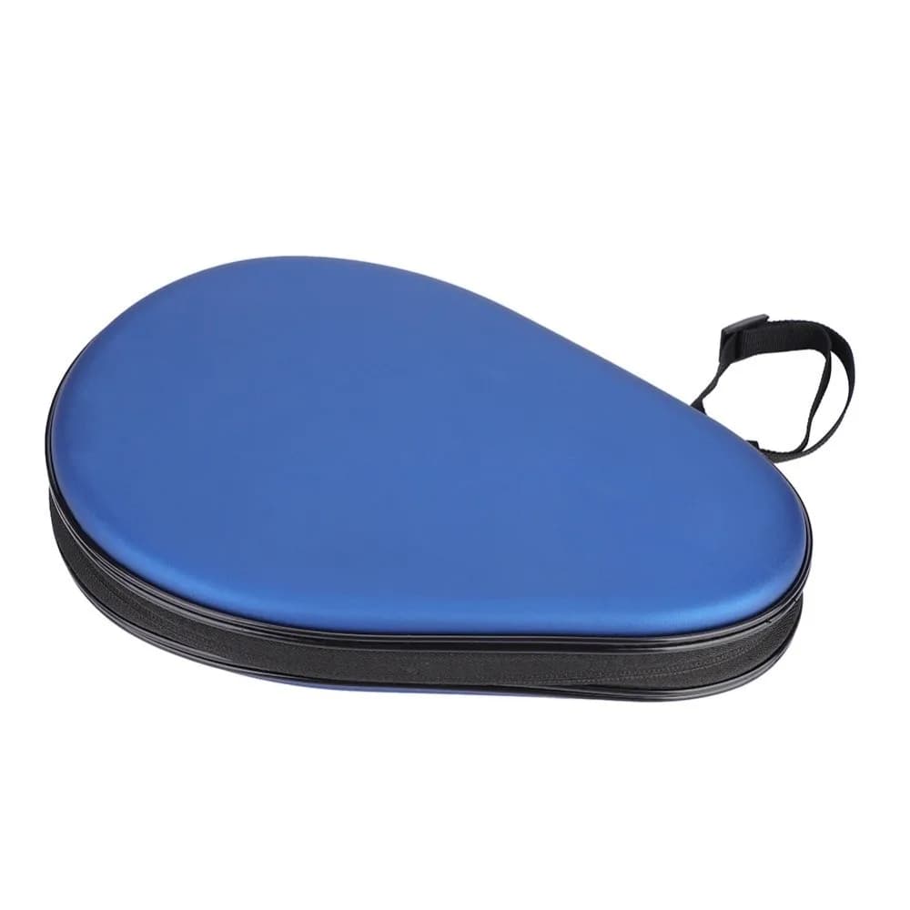 Hard Shell Table Tennis Paddle Case Carrying Strap Paddle-Shaped Ping Pong Racket Case Zipper Closure Table Tennis Racket Cover
