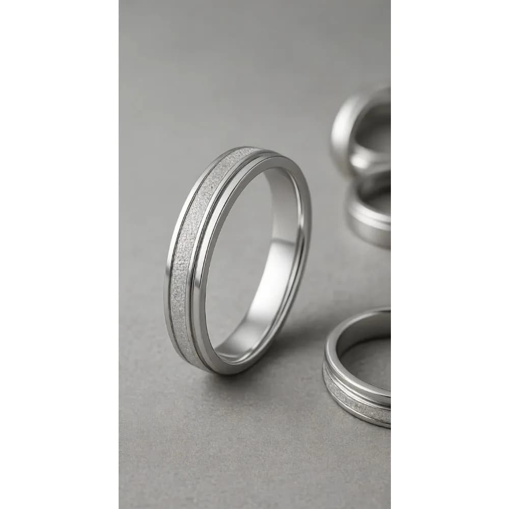 Anello Fidget Spinner in Argento Sterling 925 per Alleviare lo Stress, Fascia Comfort da 4mm per Donne e Uomini