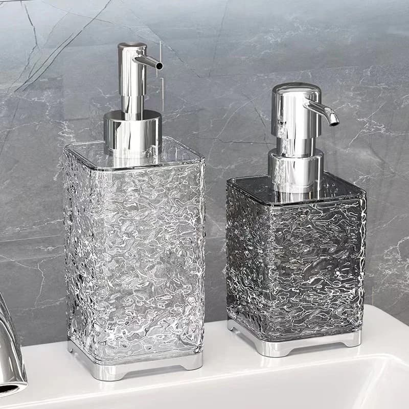 1pc Luxury Hand Sanitizer Bottle Liquid Soap Dispenser Plastic Push Bottle Shower Gel Empty Bottle Bathroom Accessories