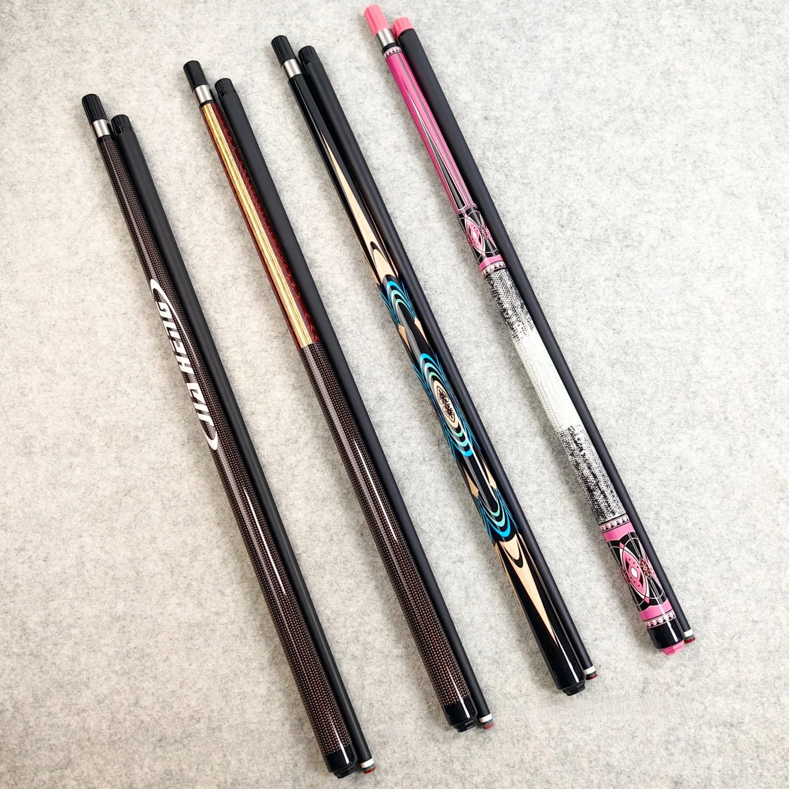 1 Fiberglass Billiard Cue, 1/2 Split Tip, 13mm Quick-Connect Thread