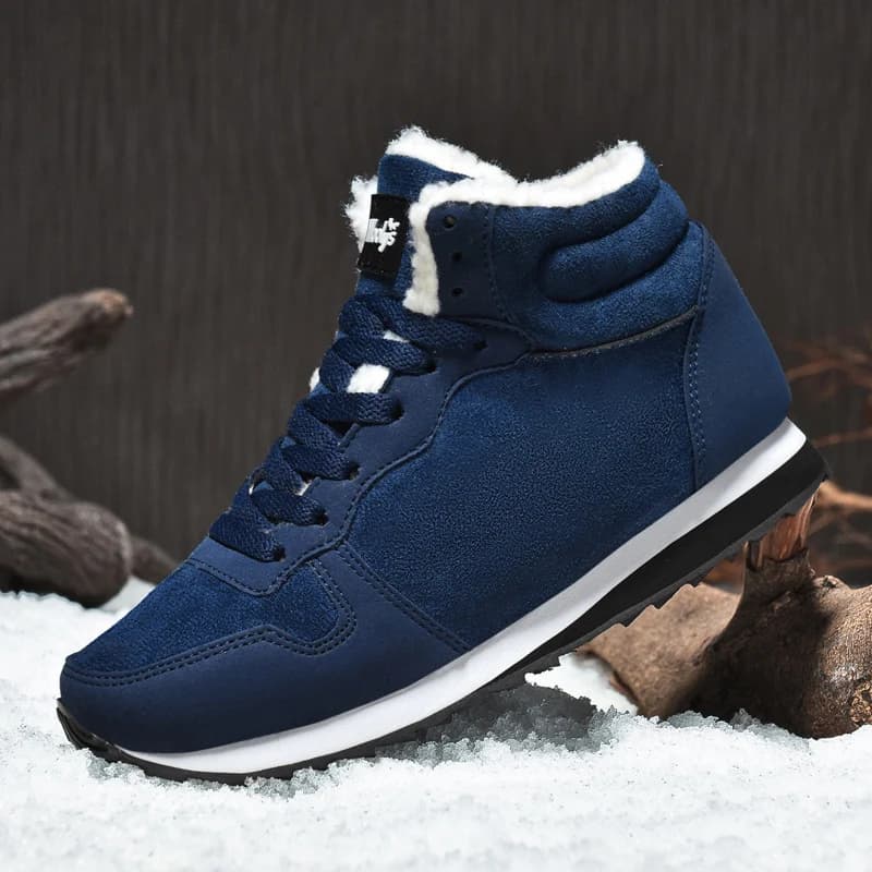 Stivali da neve da uomo Stivaletti invernali antiscivolo da esterno Sneaker leggera alta superiore Calzature da donna in peluche calde Stivali da trekking taglie forti