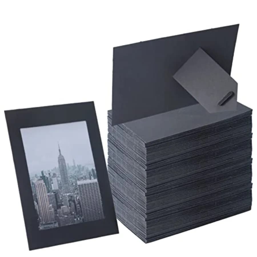 Confezione da 200 Cornici Portafoto in Cartone 4x6 con Cavalletto, Cornici per Foto in Carta, Cornici da Galleria in Blocco