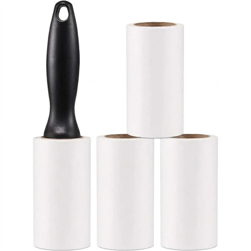 Lint Rollers Refills set, Excellent Quality, Super Extra Sticky, Easy Peel 1 Handle + 4 Lint Roller, 360 Sheets, Removes Pet Hai