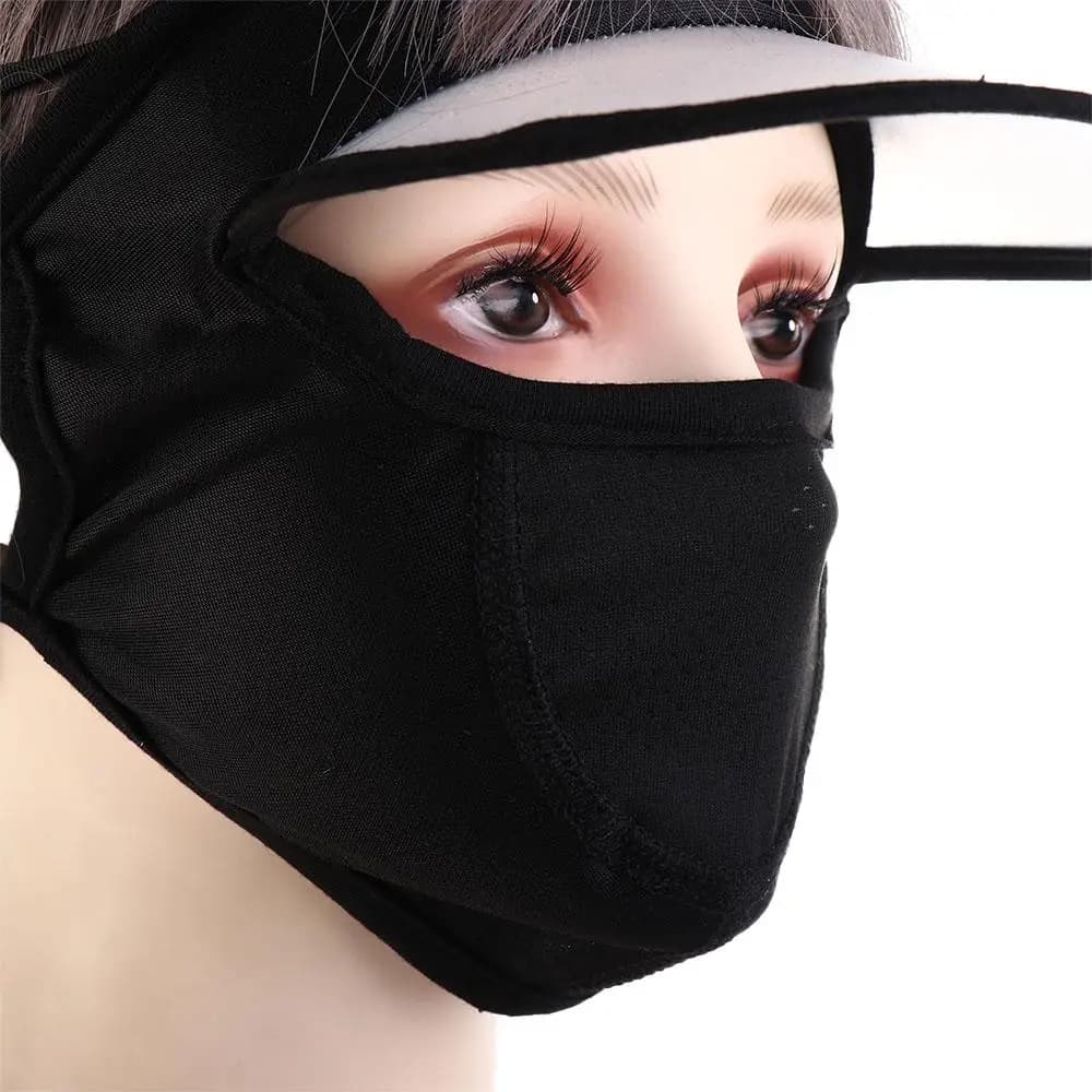 Maschera Protettiva in Seta Ghiaccio con Protezione UV, Velo Parasole Estivo, Maschera Viso per la Guida, Maschera Gini, Cappelli da Sole Donna