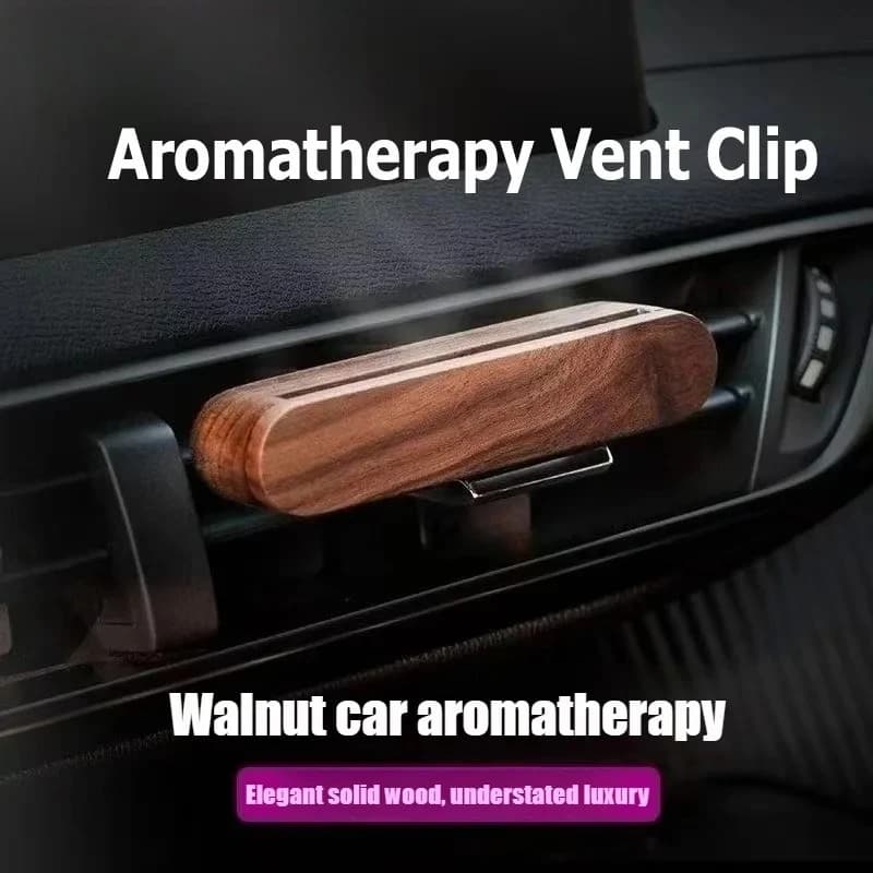 Car Aroma Diffuser Auto Air Vent Perfume Freshener Clip Wood Essential Oil Aromatherapy Holder With Diffuser Sticks