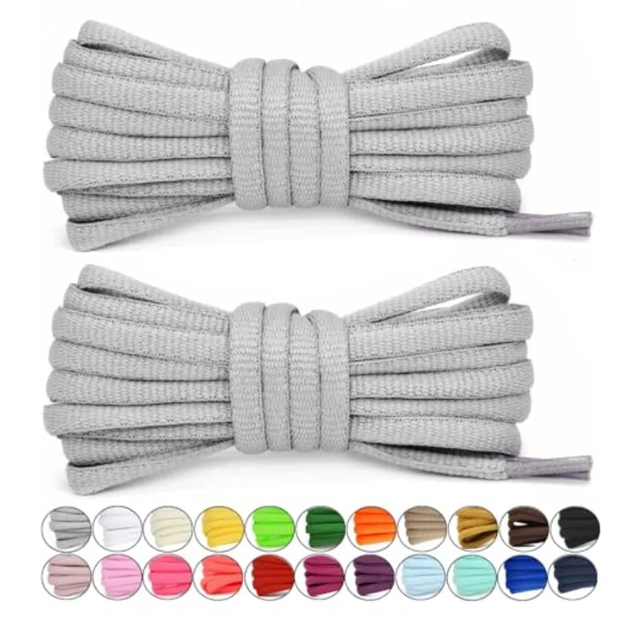 Stepace [2 paia di lacci per scarpe semicircolari per sneakers - Lunghezza 22 cm, colorati]