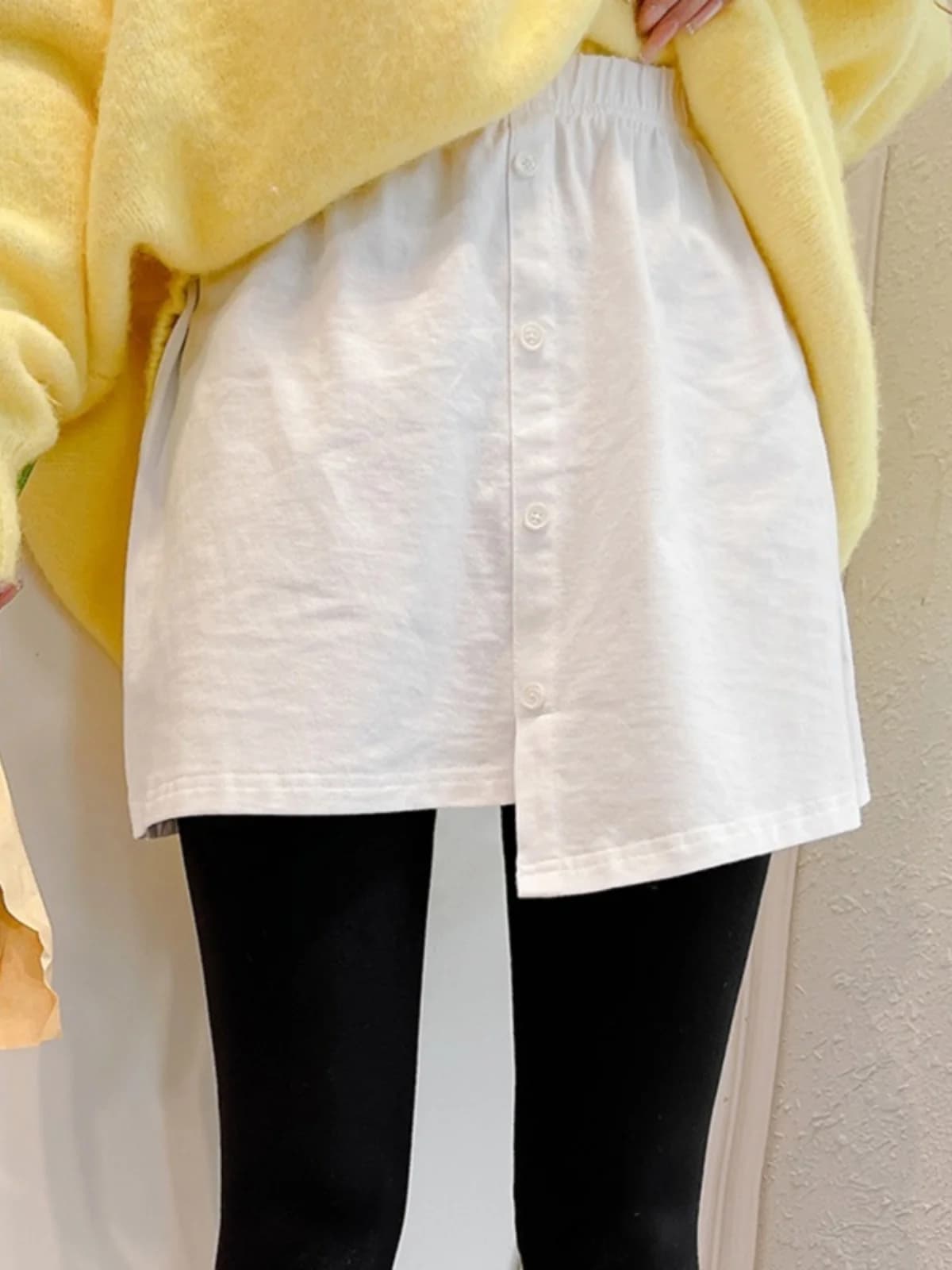 Women's Hoodie Base Layer High Waist A-Line Skirt Short Length Commute Style Pure Color Shark Base Pants Inner Wear Butt Cove...