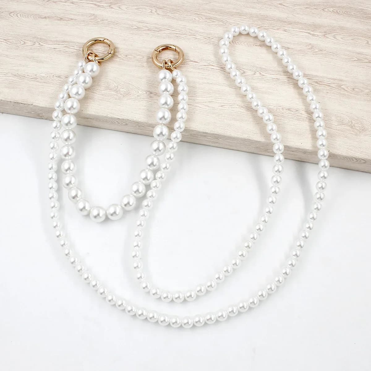 Pearl Chain for Handbags Handbags DIY Bag Long shoulder replacement with beads Cell phone straps Cord accessories
