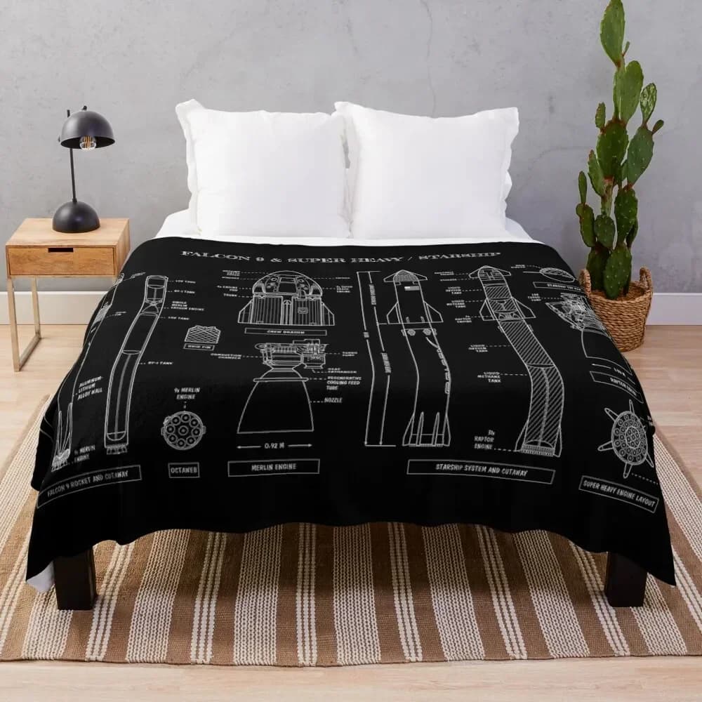 Starship Throw Blanket coperte e soffici grandi coperte
