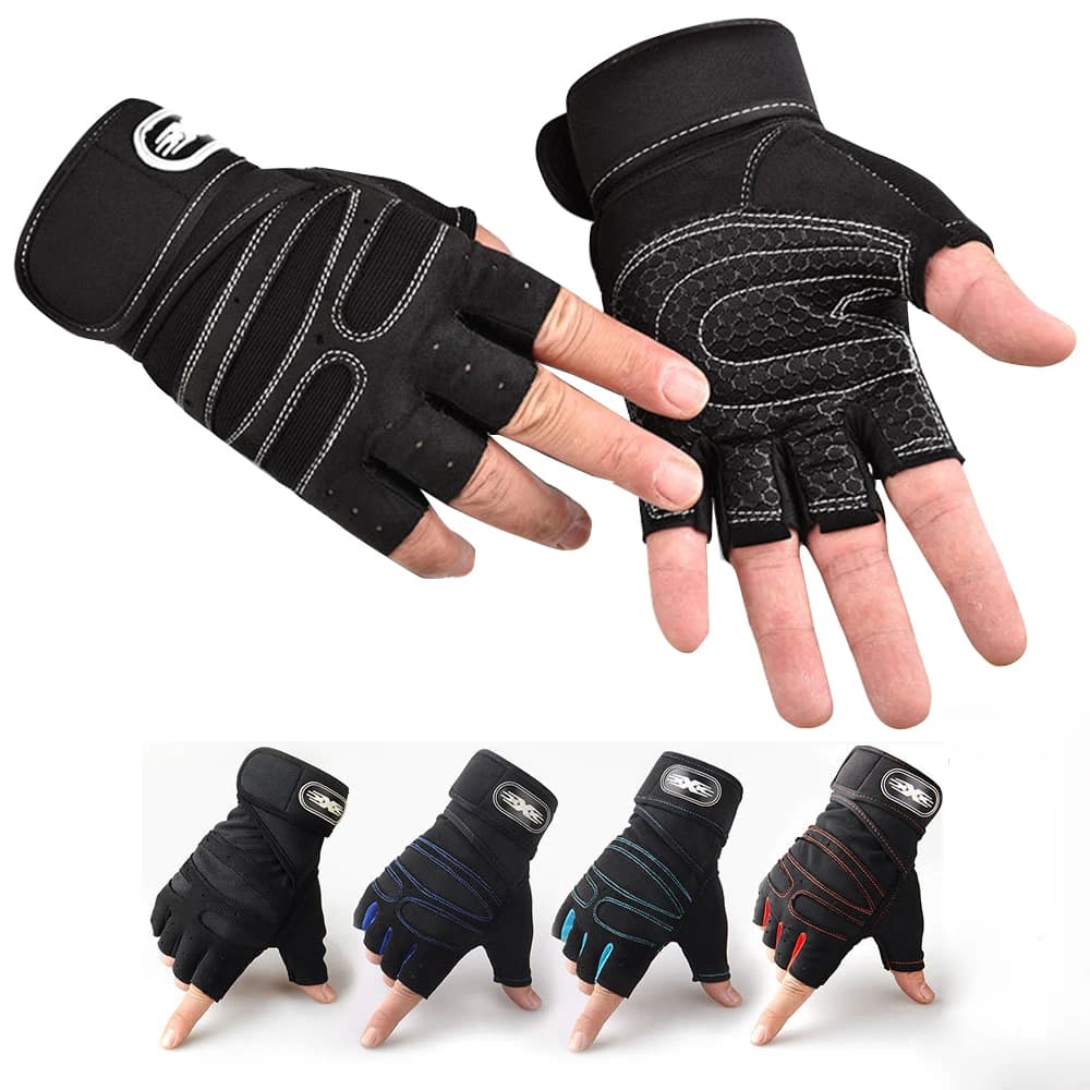 Heavy duty weight lifting gloves with half finger training for Body Building Sports Fitness Gloves for Men M/L/XL