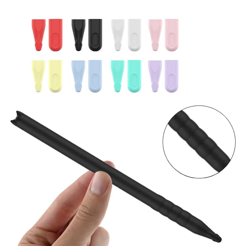 Set di 3 Custodie Protettive in Silicone per Penna Stylus, Copripunta Rosso, Anti-Graffio, Anti-Smarrimento, Protezione Completa per la Scrittura