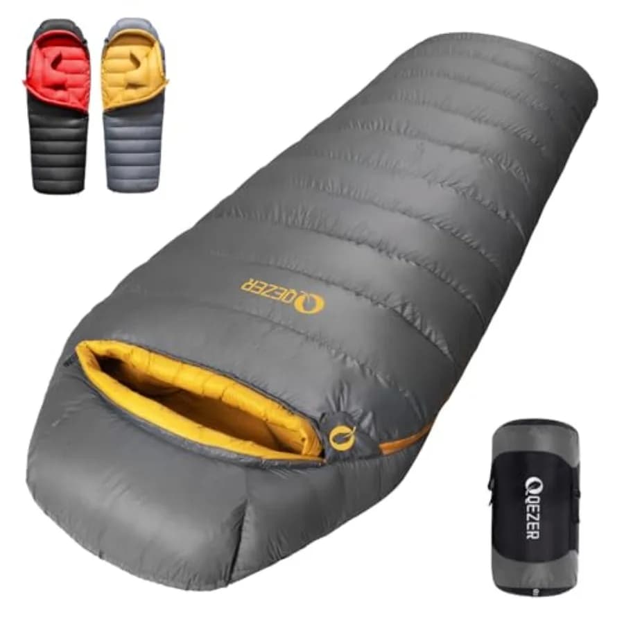 Pelo in Feather for Adults, 620 Fill Power, 0 Degrees, for Cold climates, Ultralight with Bag for Camping and Hiking