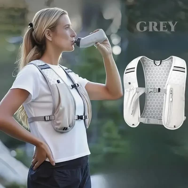 Gilet Multifunzionale da Corsa Traspirante con Cintura per Trail Running, Escursionismo e Ciclismo