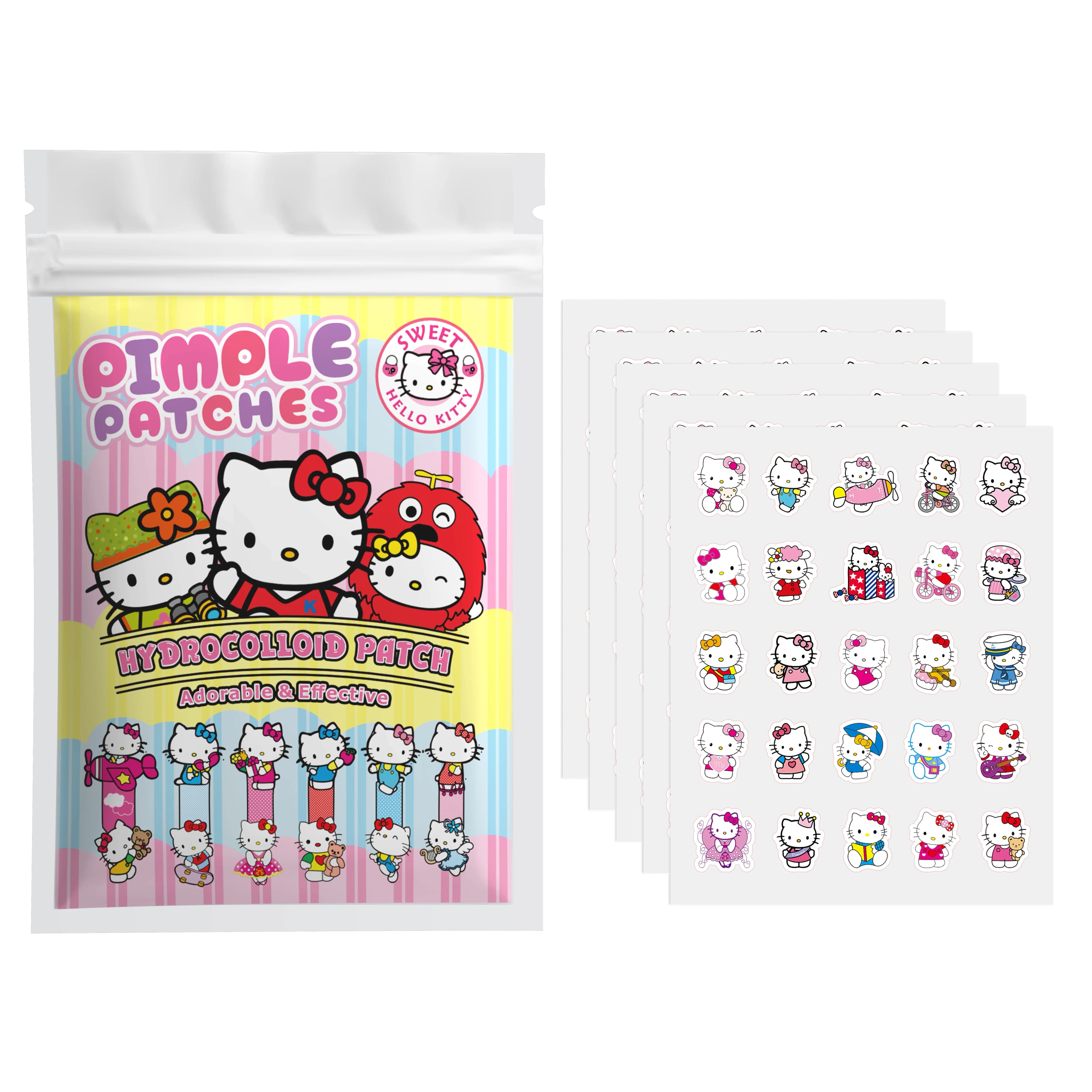 Cerotti per l'acne, adesivi per l'acne, cerotti per l'acne del viso, correttore, adesivi correttivi 125 pezzi Hello Kitty