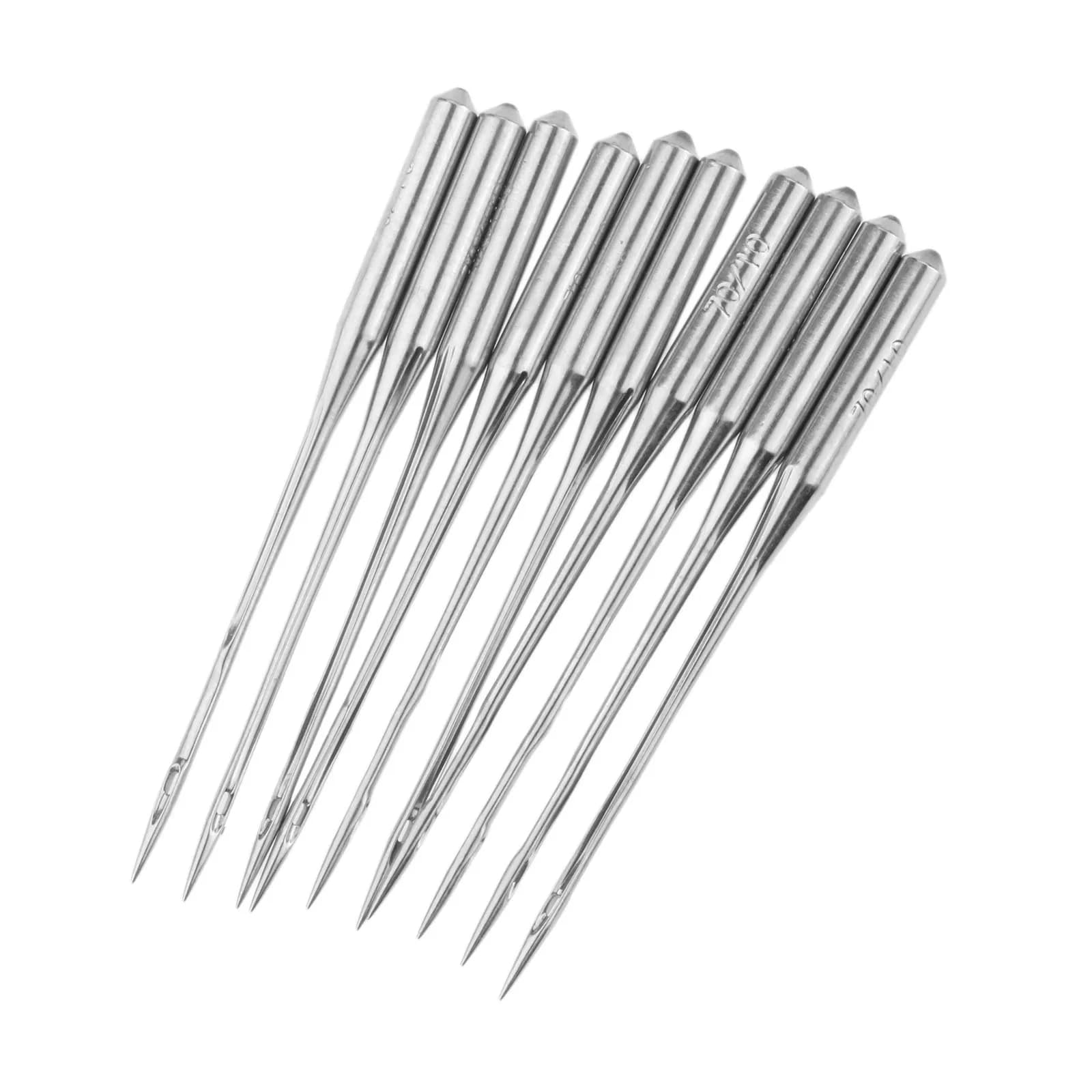 10 pezzi di aghi per cucire industriali 9/65, 10/70, 11/75, 12/80, 14/90, 16/100, 18/110, 21/130 per macchine da cucire industriali Overlock