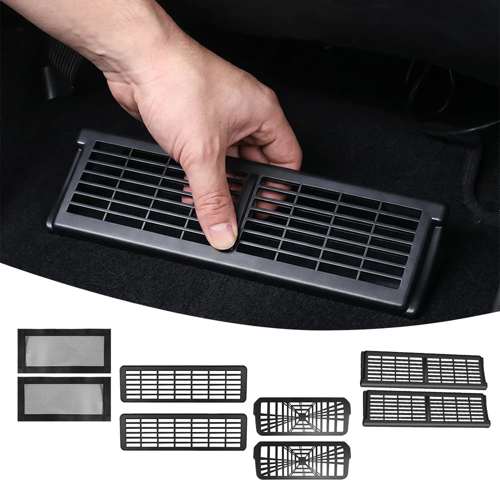 For Tesla Model Y Juniper Model 3 Highland Model Y YL Car Rear Air Vent Cover Seat Back Conditioner Outlet Protector Grill Mask