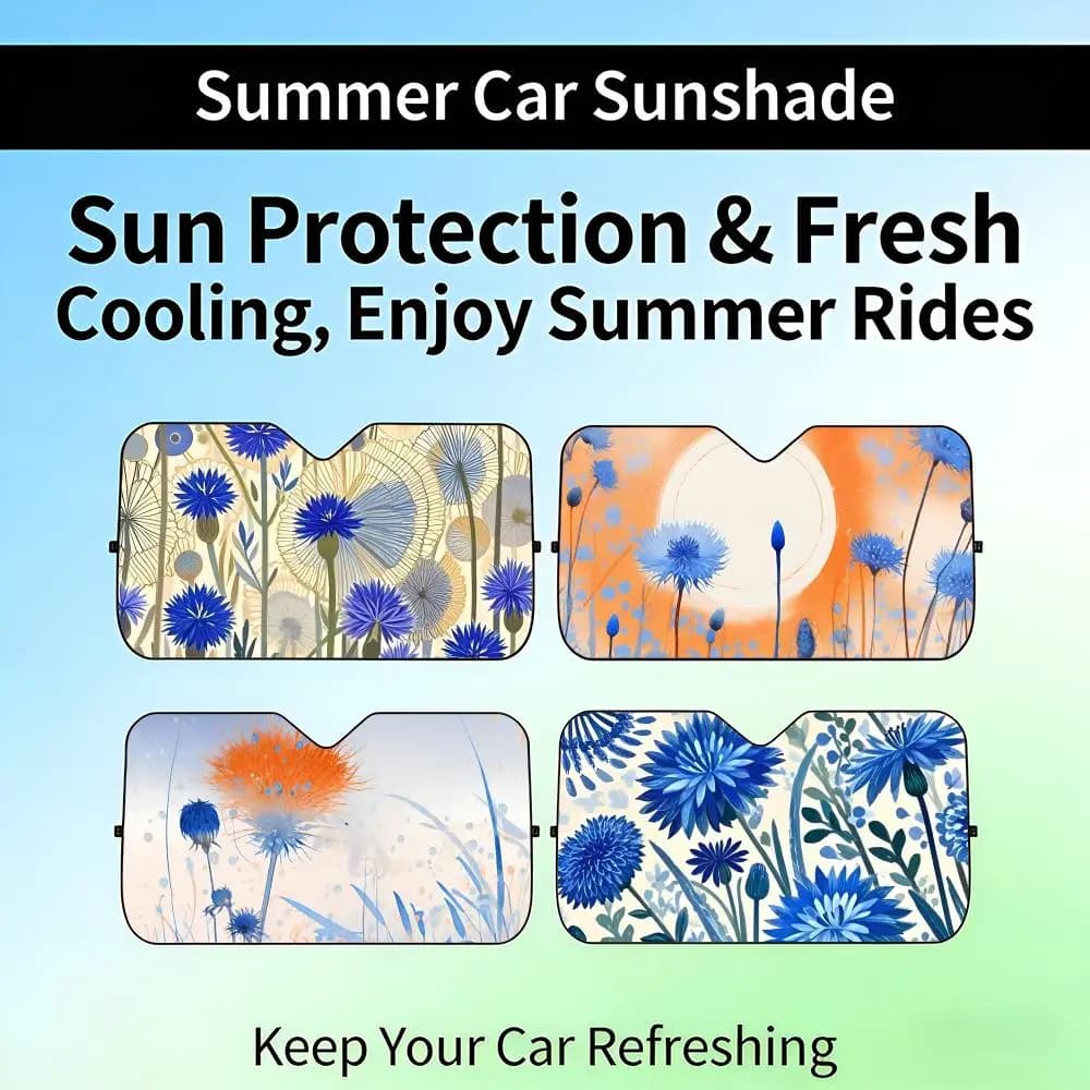Parasole Retrattile per Parabrezza Auto Cornflower con Protezione UV