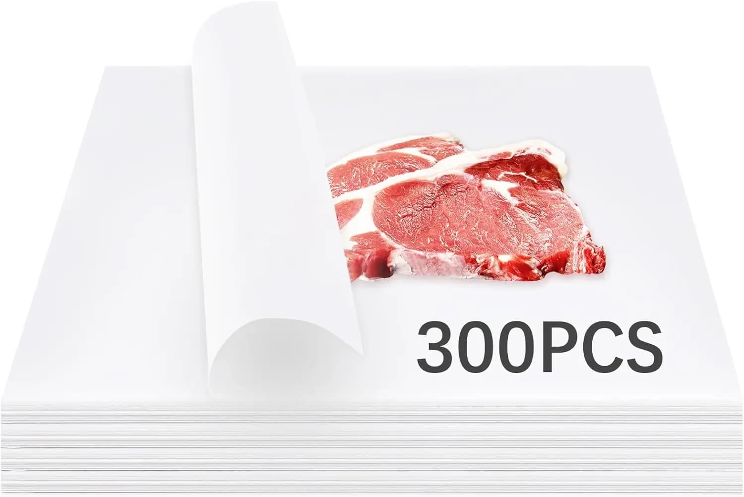 300Pcs White Butcher Paper for Sublimation, 12x12 inch Precut, No Wax, Disposable, for Heat Press & Wrapping Meat