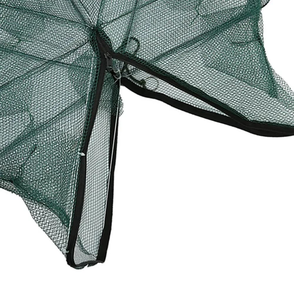 Portable Foldable Fishing Net Trap Mesh Umbrella 6/12 Holes Shrimp Cage Green Fishing Trap Fishing Gear