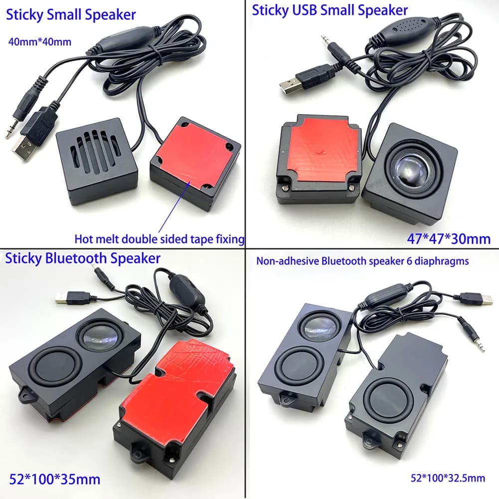 Mini altoparlanti USB con cavo subwoofer per altoparlanti bassi portatili da esterno, altoparlanti per laptop, smartphone, lettore per computer MP4 MP3 desktop