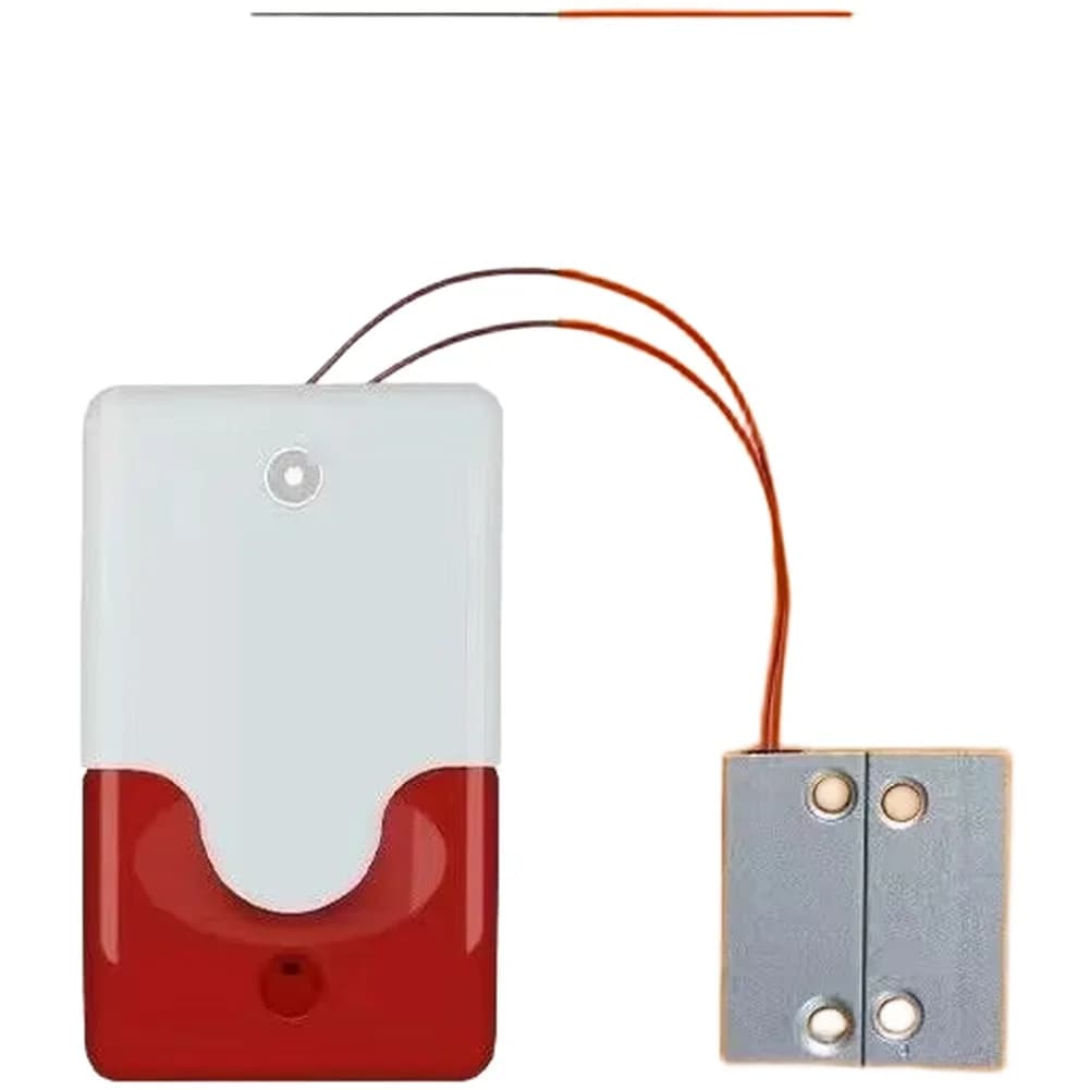 Allarme Sonoro e Luminoso Cablato per Porta con Magnete, Suono ad Alto Decibel 100dB, Luce e Suono per Sicurezza Antincendio Domestica, Ricambi