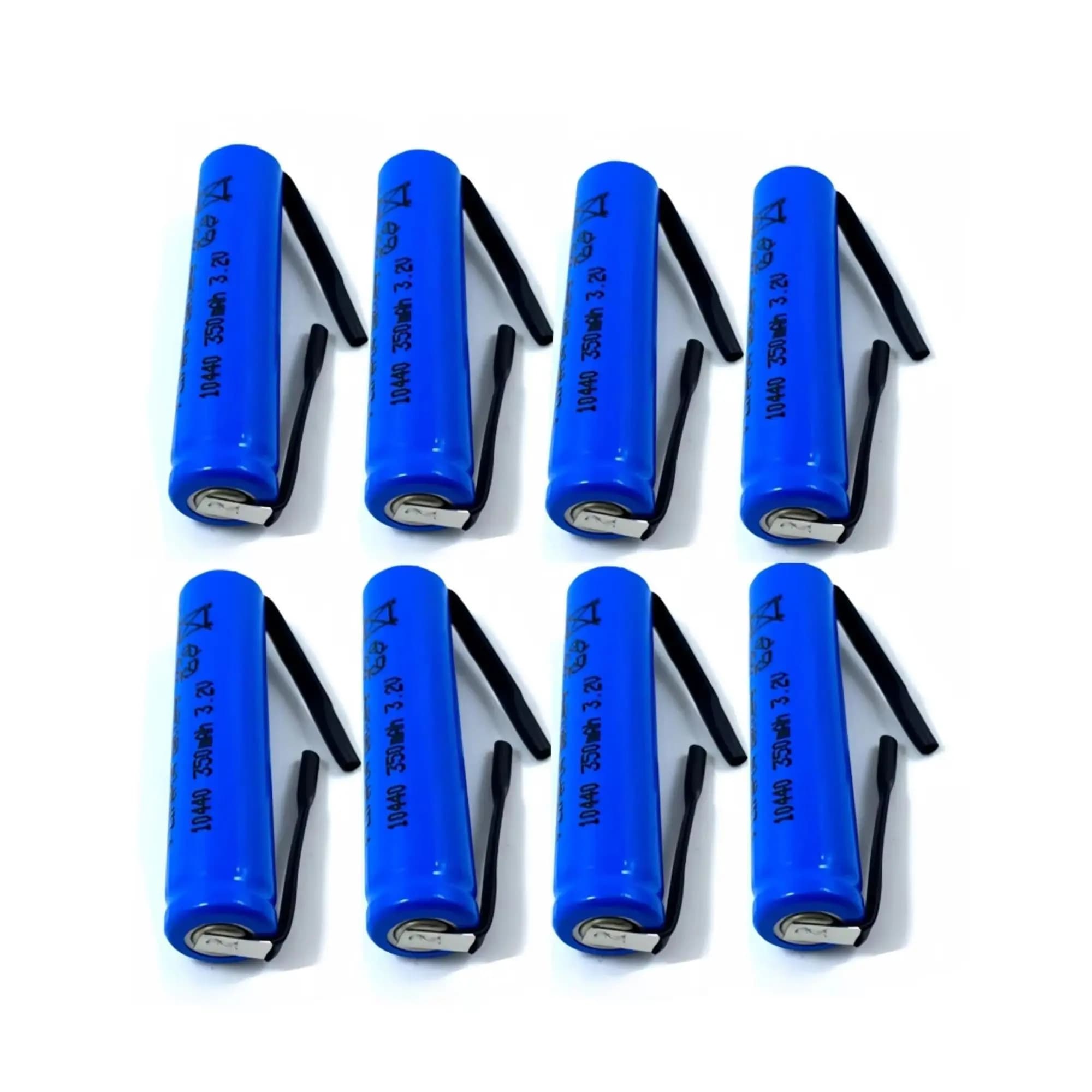 8 LiFePO4 10440 batteries from 3.2V 350mAh with welding terminals for electric toothbrush, razor, toys, vacuum cleaner, monitor, mouse, trimmer