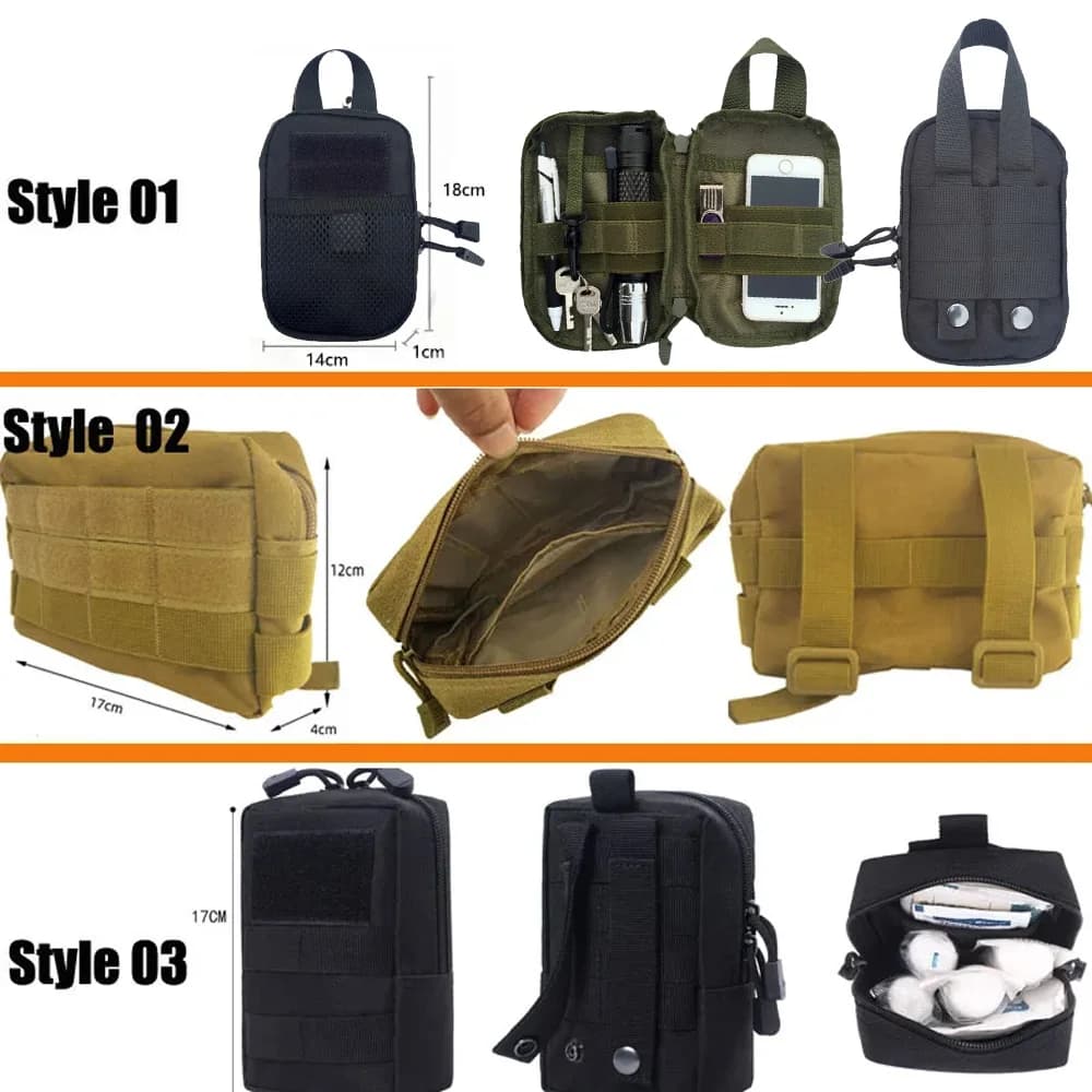 Borsa IFAK EDC, Marsupio, Gilet da Caccia, Kit di Emergenza, Kit di Pronto Soccorso per Esterni, Borsa da Sopravvivenza per Campeggio