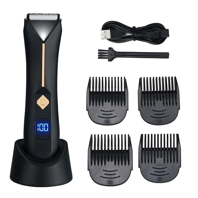 M02K - Nuovo Trimmer Elettrico per Peli del Corpo, Viso, Barba e Zona Bikini, Lavabile, per Uomini e Donne, Rasoio per Peli Pubici, Epilatore Facile da Usare