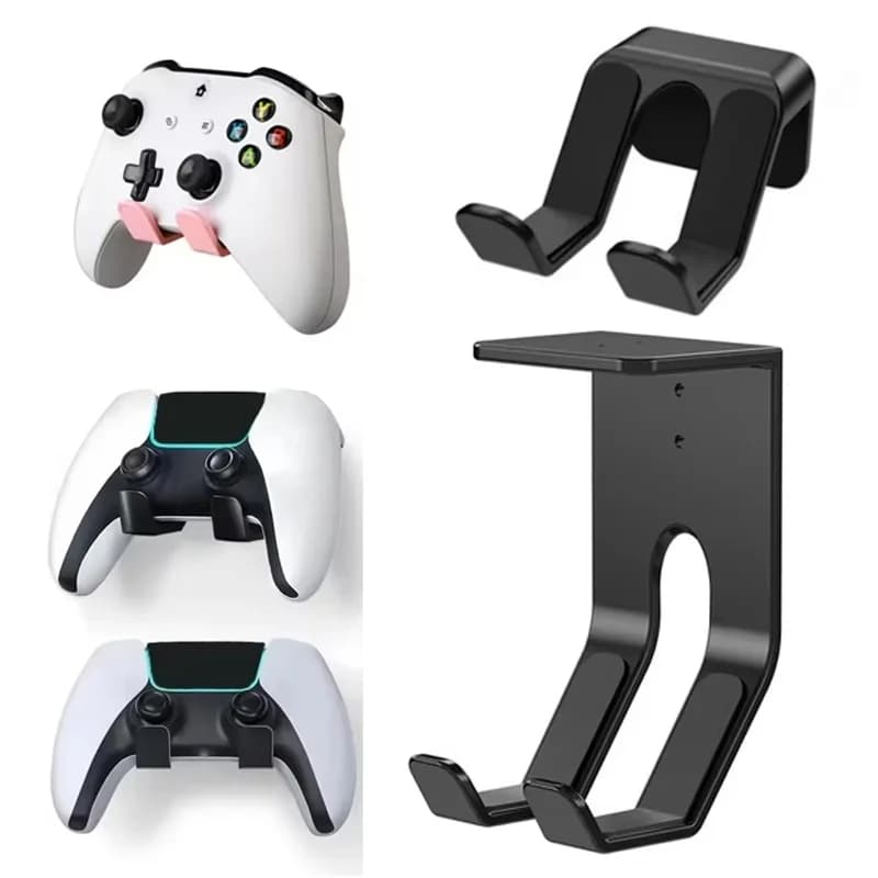 Game Controller Bracket Wall Mounted No Punch Rack For Nintendo Switch Pro Sony PS5 PS4 Xbox One Headset Hanging Holder Hook Set