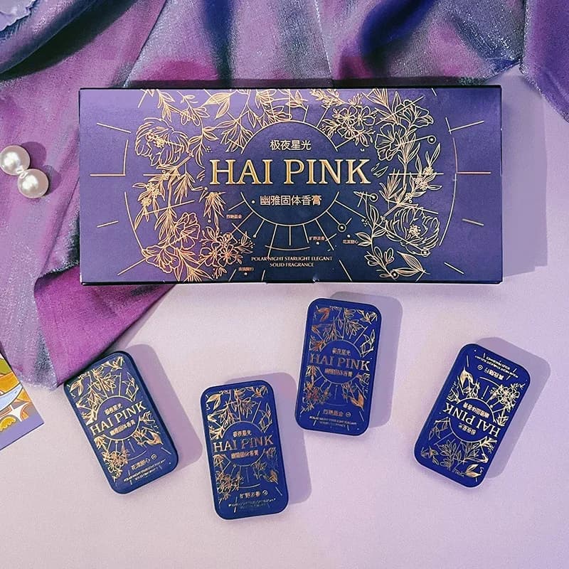 4-Piece Body Fragrance Gift Box Set, Portable Perfume, Includes 4 Different Fragrance Options, Suitable for Wrists and Neck