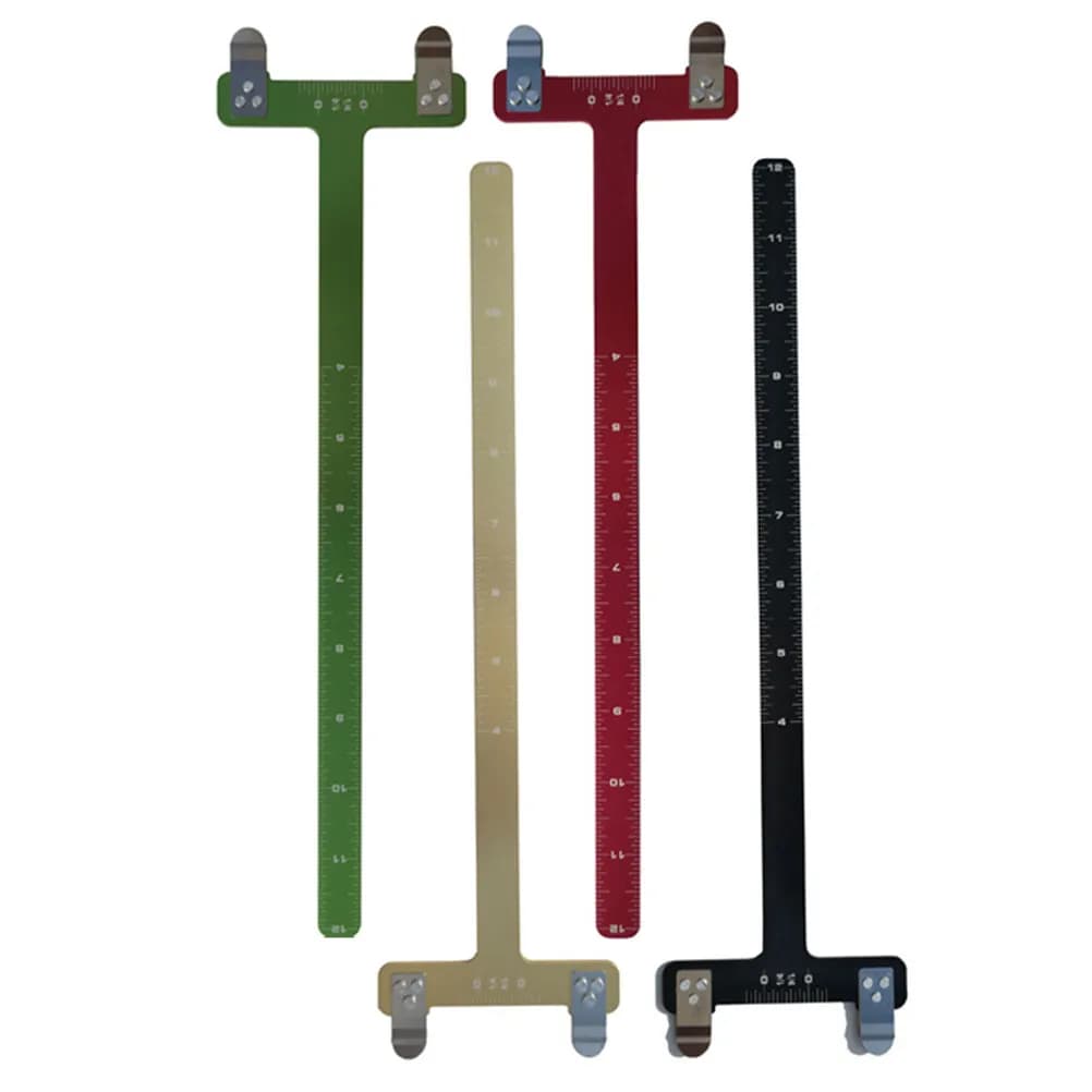 Righello a T per Frecce, Strumento Professionale Dorato per Allineamento del Poggiafreccia, Accessorio Leggero Universale per Montaggio Mirino da Tiro con l'Arco