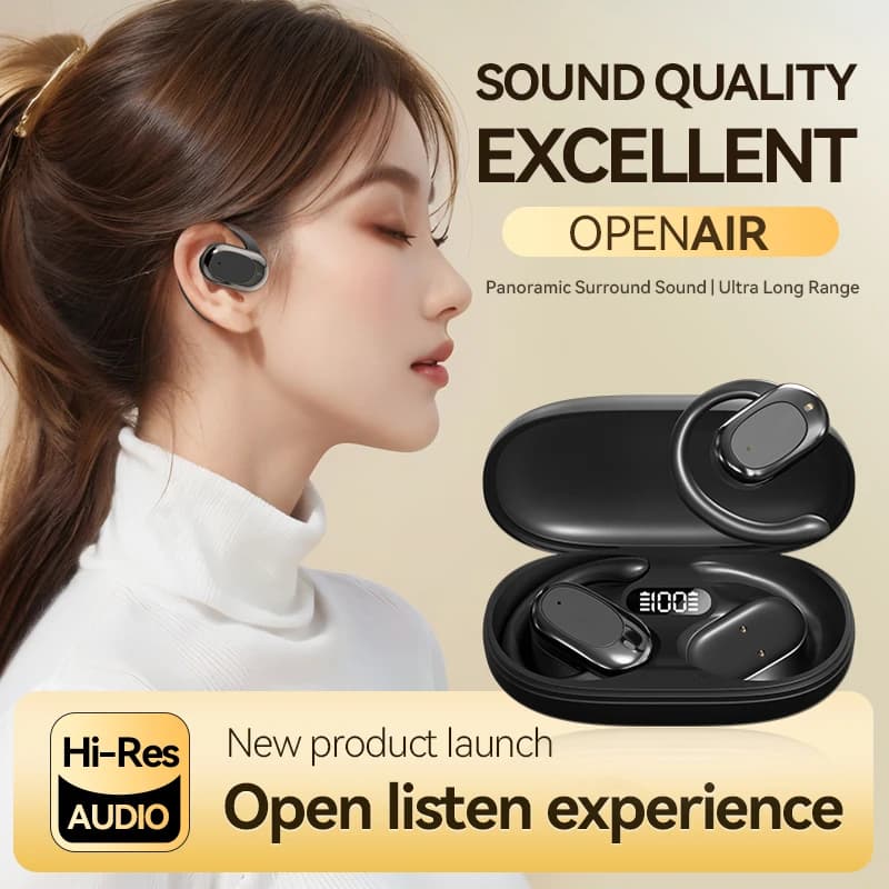 New M57 AI Intelligent translation Bone Conduction Ear Hooks Wireless Auricolari with Improved Low Headphones AI BT5.4