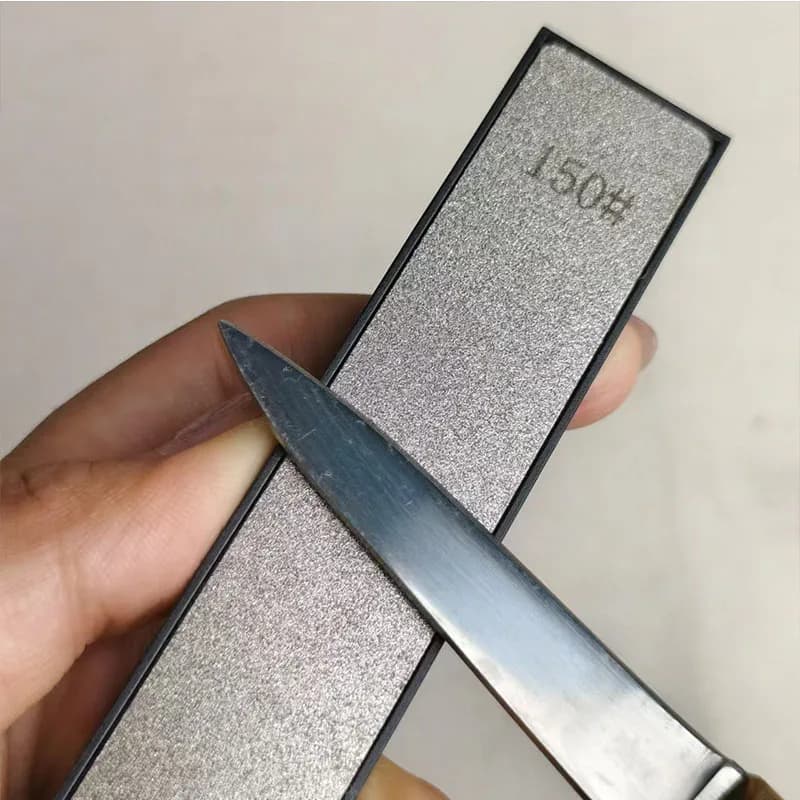Set di 2 pietre diamantate per affilare, affilacoltelli multi-grana con guida angolare per uso esterno e in cucina