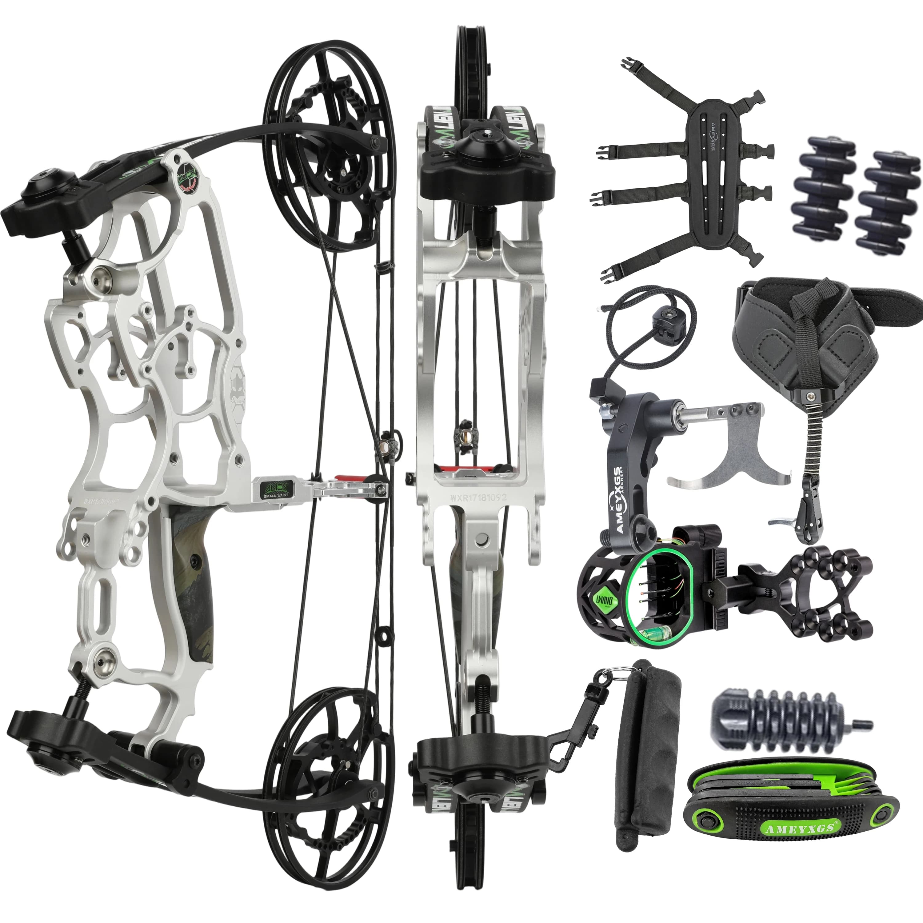 Archery Dual-Use Compound Bow Kit Steel Ball & Arrow 30-70LBS Adjustable 80% Let-off 340FPS Outdoor Hunting Target Shooting Accessories