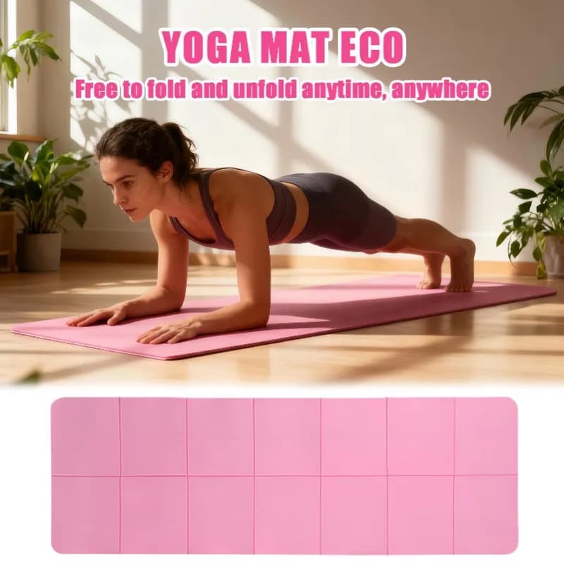 Foldable Portable Thick Non-Slip Yoga Mat Multi-use Sleeping Mat for Home Student & Kids Nap