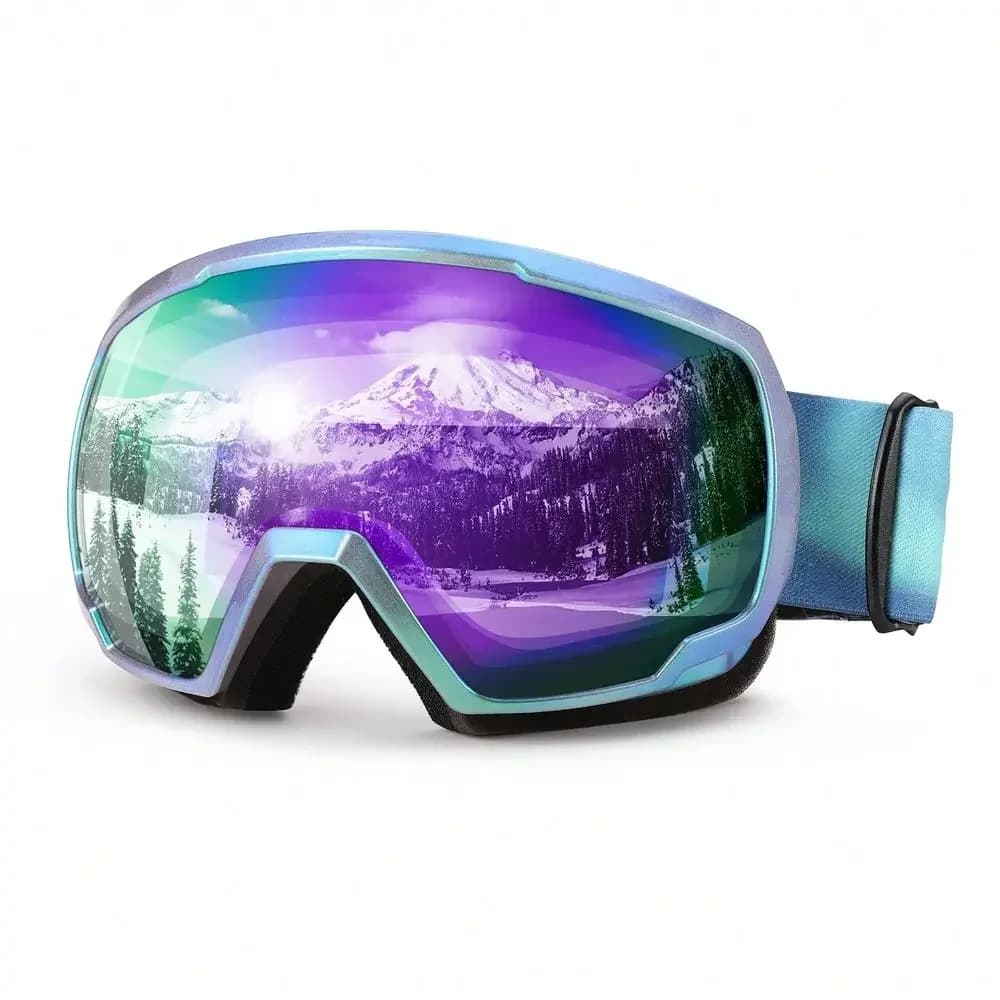 Ski Goggles AntiFog Snow Goggles OTG 100 UV Protection Snowboard Goggles Bendable DualLenses For Men Women Youth CK70 Series