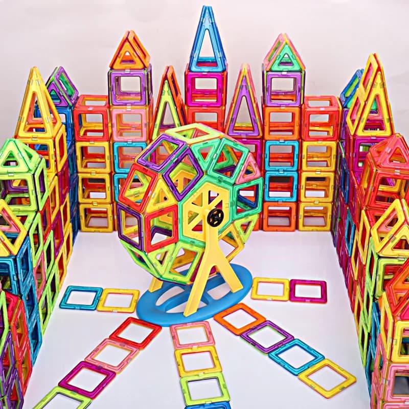 Piastrelle magnetiche versatili, robusti blocchi magnetici da costruzione, assemblaggio da tavolo, giunzioni magnetiche resistenti, ornamenti creativi, regali