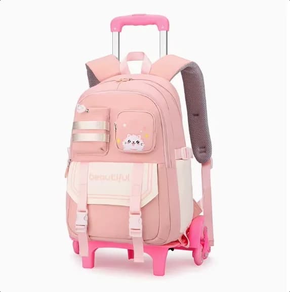 kids School Rolling backpack For teenager girls travel trolley bags Student backpack on wheels Girls School Wheeled backpack bag